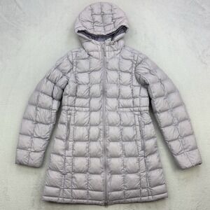 North Face Jacket Womens Medium Pink Thermoball Eco Hooded Insulated Down Coat